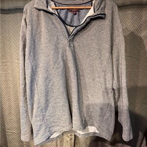 Men's Zip-Up Sweater Pullover - Light Gray